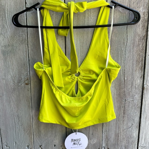 Princess Polly Omarion Top Cropped Halter Cutout Club Wear Size 2 NWT - Picture 2 of 8